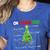 Oh Geometree Christmas Tree Geometry Math Teacher Women's Heather T-Shirt Heather True Royal