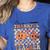 One Thankful Teacher Thanksgiving Groovy Fall Autumn Teacher Women's Heather T-Shirt Heather True Royal One Thankful Teacher Thanksgiving Groovy Fall Autumn Teacher Women's Heather T-Shirt Heather True Royal