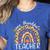 One Thankful Teacher Thanksgiving Rainbow Leopard Fall Women's Heather T-Shirt Heather True Royal One Thankful Teacher Thanksgiving Rainbow Leopard Fall Women's Heather T-Shirt Heather True Royal