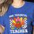 One Thankful Teacher Turkey Thanksgiving Teaching Women's Heather T-Shirt Heather True Royal One Thankful Teacher Turkey Thanksgiving Teaching Women's Heather T-Shirt Heather True Royal