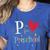 P Is For Preschool Teacher Student Back To School Women's Heather T-Shirt Heather True Royal P Is For Preschool Teacher Student Back To School Women's Heather T-Shirt Heather True Royal