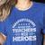 Paraprofessional Because Even Teachers Need Heroes Women's Heather T-Shirt Heather True Royal Paraprofessional Because Even Teachers Need Heroes Women's Heather T-Shirt Heather True Royal