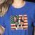 Patriotic Boston Terrier Dog Lover USA Flag 4th Of July For Men Women Kids Women's Heather T-Shirt Heather True Royal