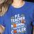 PE Coach PE Teacher Like Normal Teacher But Cooler Women's Heather T-Shirt Heather True Royal