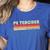 PE TEACHER Job Title Profession Birthday Worker Idea Women's Heather T-Shirt Heather True Royal PE TEACHER Job Title Profession Birthday Worker Idea Women's Heather T-Shirt Heather True Royal