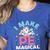 PE Teacher Unicorn I Make PE Magical Women's Heather T-Shirt Heather True Royal