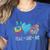 Peace Love Art Painting Palette Art Teacher Women's Heather T-Shirt Heather True Royal Peace Love Art Painting Palette Art Teacher Women's Heather T-Shirt Heather True Royal