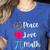Peace Love Math Maths Teacher Pi Symbol Men Women Women's Heather T-Shirt Heather True Royal