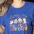 Pre-K Boo Crew Ghost Halloween Teacher Student Women's Heather T-Shirt Heather True Royal