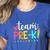 Pre-k Team Pencil Teacher Student Back To School Girls Women's Heather T-Shirt Heather True Royal