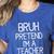 Pretend I'm A Teacher Halloween Costume Women's Heather T-Shirt Heather True Royal