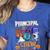 Principal Boo Crew Teacher Student Halloween Costume For Men Women Kids Women's Heather T-Shirt Heather True Royal Principal Boo Crew Teacher Student Halloween Costume For Men Women Kids Women's Heather T-Shirt Heather True Royal
