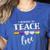 I Promise To Teach Love LGBT-Q Pride Proud Ally Teacher Women's Heather T-Shirt Heather True Royal I Promise To Teach Love LGBT-Q Pride Proud Ally Teacher Women's Heather T-Shirt Heather True Royal