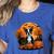 Pumpkin Boston Terrier Costume On Boston Terrier Halloween Women's Heather T-Shirt Heather True Royal