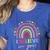 Rainbow I Believe In You Teacher Testing Day Women's Heather T-Shirt Heather True Royal Rainbow I Believe In You Teacher Testing Day Women's Heather T-Shirt Heather True Royal