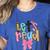 Lets Read Reading Teacher Back To School Literacy Pencil Bow Women's Heather T-Shirt Heather True Royal Lets Read Reading Teacher Back To School Literacy Pencil Bow Women's Heather T-Shirt Heather True Royal