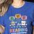 Reading Beats Everything Teacher Rock Paper Scissors Women's Heather T-Shirt Heather True Royal Reading Beats Everything Teacher Rock Paper Scissors Women's Heather T-Shirt Heather True Royal