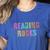 READING ROCKS English Teacher ELA ABCD Read Star Kinder Women's Heather T-Shirt Heather True Royal READING ROCKS English Teacher ELA ABCD Read Star Kinder Women's Heather T-Shirt Heather True Royal