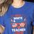 Red & Blue Teacher Crew Shirt 4th Of July Sunglasses Women's Heather T-Shirt Heather True Royal Red & Blue Teacher Crew Shirt 4th Of July Sunglasses Women's Heather T-Shirt Heather True Royal