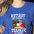 Retired But Forever a Teacher At Heart Teacher Retirement Women's Heather T-Shirt Heather True Royal
