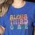Retro Aloha Third Grade Teacher Summer Vacation Beach Hawaii Women's Heather T-Shirt Heather True Royal