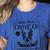 Retro Boston Terrier Coffee Dog Mom Coffee Lover Women's Heather T-Shirt Heather True Royal