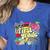 Retro First Grade Teacher Disco Ball Coquette Back To School Women's Heather T-Shirt Heather True Royal