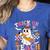 Retro Floral Ghost Trick Or Teach Groovy Teacher Halloween Women's Heather T-Shirt Heather True Royal
