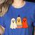 Retro Pencil Ghost Boo Spooky Teacher Halloween Costume Women's Heather T-Shirt Heather True Royal Retro Pencil Ghost Boo Spooky Teacher Halloween Costume Women's Heather T-Shirt Heather True Royal