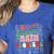 Retro Sleighing Math Problems Santa Math Teacher Christmas Women's Heather T-Shirt Heather True Royal Retro Sleighing Math Problems Santa Math Teacher Christmas Women's Heather T-Shirt Heather True Royal