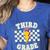 Retro Third Grade Teacher Lightning Bolt Pencil Teacher Kids Women's Heather T-Shirt Heather True Royal Retro Third Grade Teacher Lightning Bolt Pencil Teacher Kids Women's Heather T-Shirt Heather True Royal