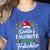 Santa's Favorite Dance Teacher Shirt Christmas Pajama Women's Heather T-Shirt Heather True Royal