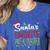 Santa's Favorite Pre-K Teacher Christmas Santa Hat Lights For Men Women Kids Women's Heather T-Shirt Heather True Royal