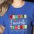 Santas Favorite Teacher Christmas Matching Xmas Men Women Women's Heather T-Shirt Heather True Royal