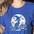 Scary Halloween Cat Costume Retro Cat Moon For Men Women Kids Women's Heather T-Shirt Heather True Royal