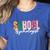 School Psychologist Rainbow Psychology Teacher Women's Heather T-Shirt Heather True Royal