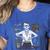 Science Teacher Halloween Skeleton Scientist Chemistry Women's Heather T-Shirt Heather True Royal