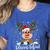 Science Teacher Squad Reindeer Christmas Teacher Xmas Lights For Men Women Women's Heather T-Shirt Heather True Royal
