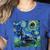 Scottish Terrier Starry Night Scotty Dog Art By Aja Women's Heather T-Shirt Heather True Royal
