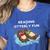 Sea Otter Book Reading Shirt For Bookworm Teachers Women's Heather T-Shirt Heather True Royal Sea Otter Book Reading Shirt For Bookworm Teachers Women's Heather T-Shirt Heather True Royal
