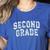Second Grade Floral Blue Back To School 2nd Grade Teacher Women's Heather T-Shirt Heather True Royal Second Grade Floral Blue Back To School 2nd Grade Teacher Women's Heather T-Shirt Heather True Royal