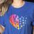 Sign Language Heart ASL For Deaf Teacher Women's Heather T-Shirt Heather True Royal Sign Language Heart ASL For Deaf Teacher Women's Heather T-Shirt Heather True Royal