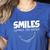 Smile Smiles Change The World Teacher T-Shirt Happy T-Shirt Women's Heather T-Shirt Heather True Royal
