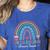 Special Education Dream Team Rainbow SPED Teacher Autism Women's Heather T-Shirt Heather True Royal