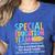 Special Education Team Definition Retro Ed Team Crew Teacher Women's Heather T-Shirt Heather True Royal