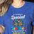 Special Teacher To Hear Child Cant Say Autism Awareness Sped Women's Heather T-Shirt Heather True Royal