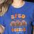 Sped Teacher Gobble Squad Thanksgiving Special Education Women's Heather T-Shirt Heather True Royal Sped Teacher Gobble Squad Thanksgiving Special Education Women's Heather T-Shirt Heather True Royal