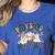 Spooky Ghost PE Teacher Squad Physical Education Halloween Women's Heather T-Shirt Heather True Royal