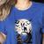 Spooky Halloween Moon Boston Terrier Boston Bull Bostie Women's Heather T-Shirt Heather True Royal