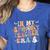 In My Spooky Teacher Era Groovy Hippie Retro Ghost Halloween Men Women Kids Women's Heather T-Shirt Heather True Royal In My Spooky Teacher Era Groovy Hippie Retro Ghost Halloween Men Women Kids Women's Heather T-Shirt Heather True Royal